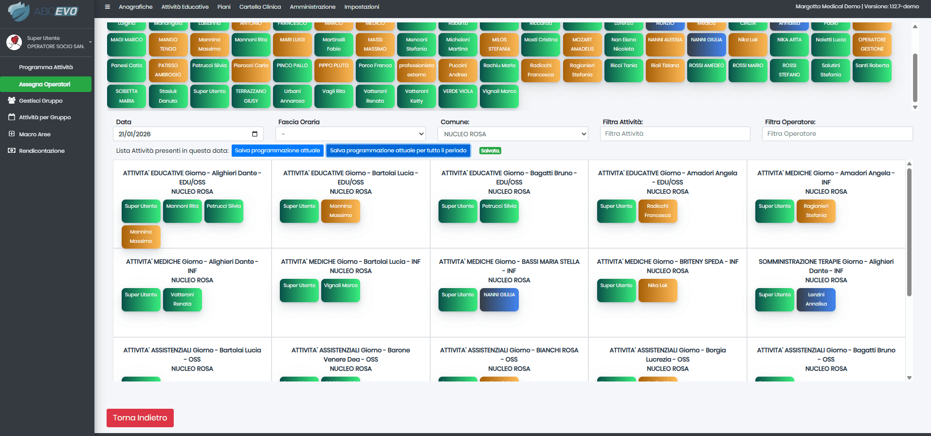 Planner operatori di ABCdom